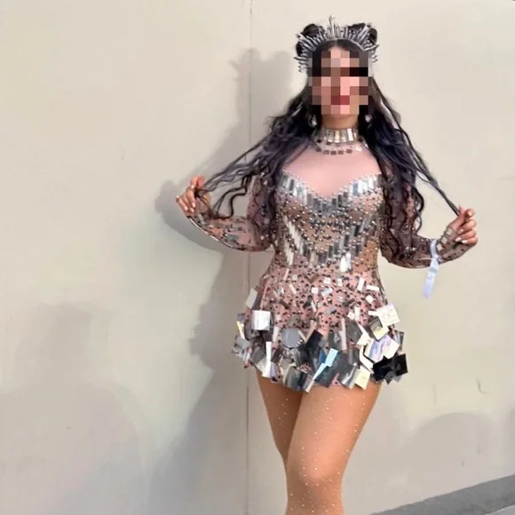 Born in Stockholm Raquel mirror party dress